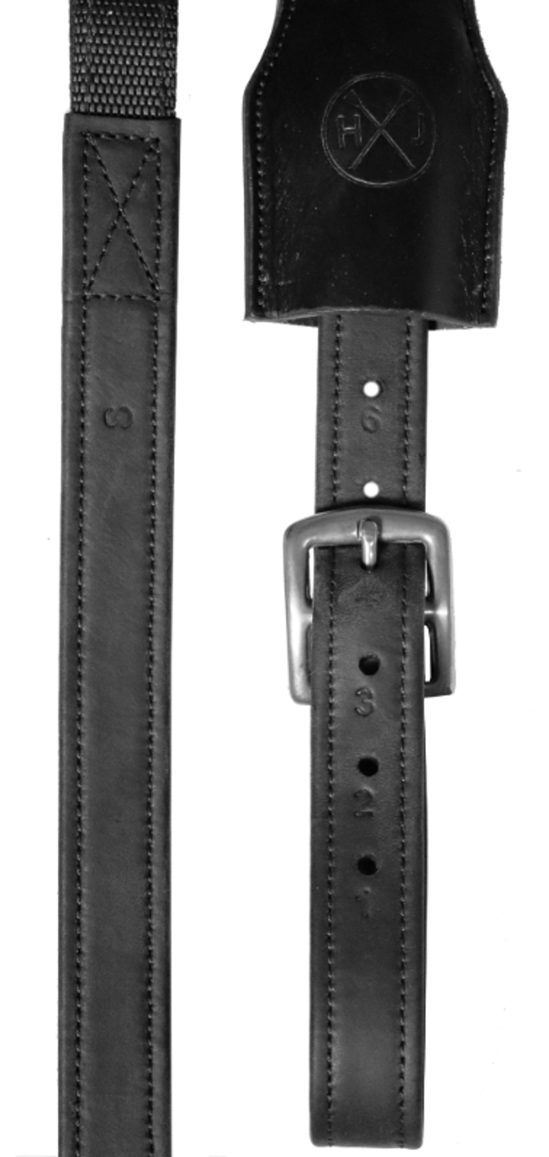 Henry James Mono Dressage Stirrup Leathers - Black-1